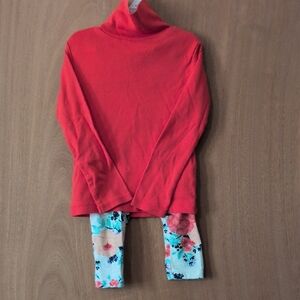 Carter's Red and Floral Kids Matching Set